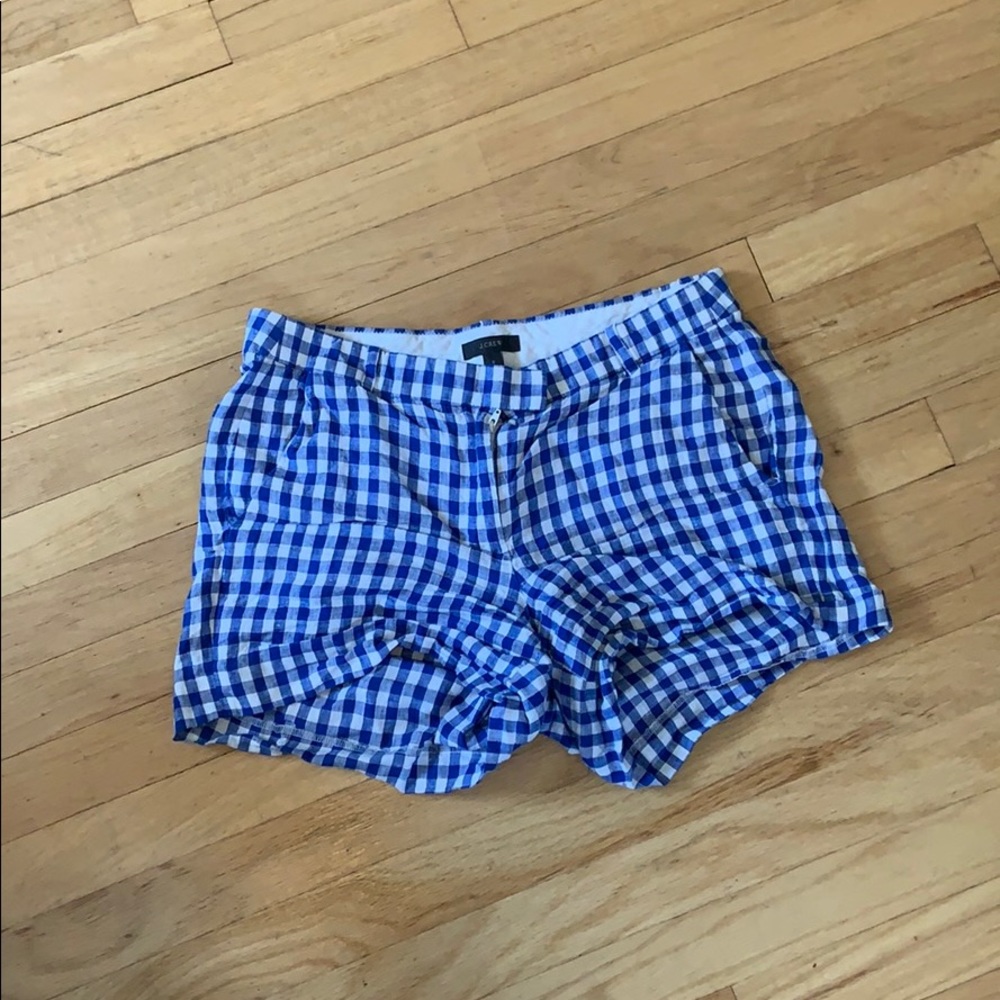 JCREW picnic table blue shorts